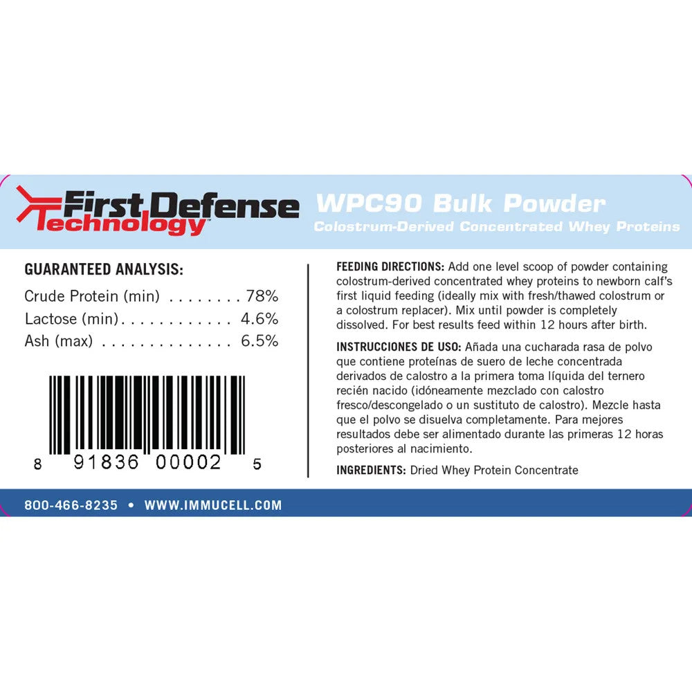 First Defense WPC90 Bulk Powder - 90 Feeding Tub
