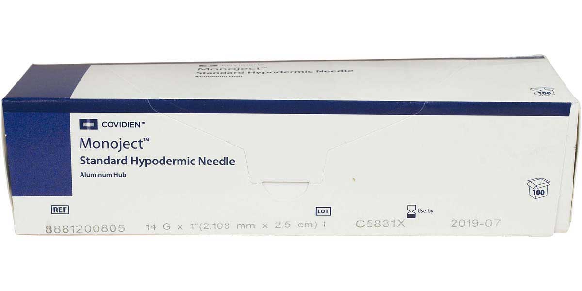 Monoject Disposable Needles - Aluminum Hub - All Sizes