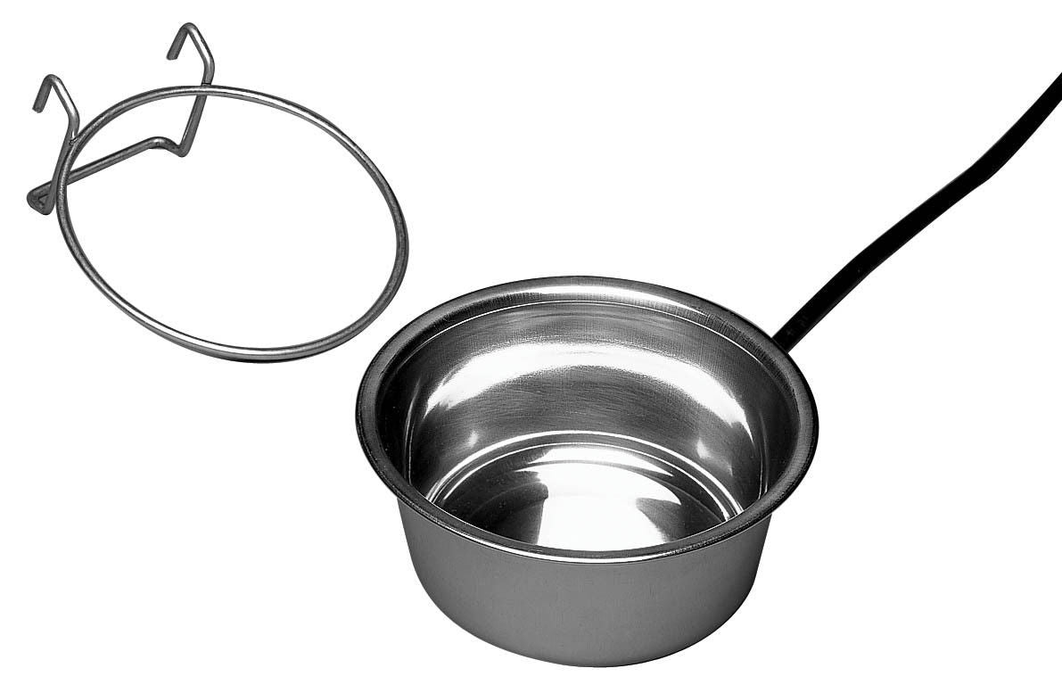 1 Quart Stainless Steel Heated Pet Bowl with Hutch Mount