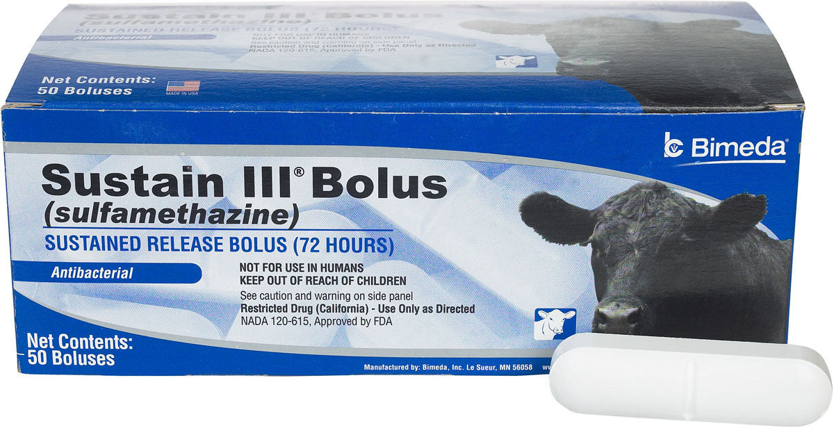 Sustain III Cattle Bolus 50ct - Prescription Required