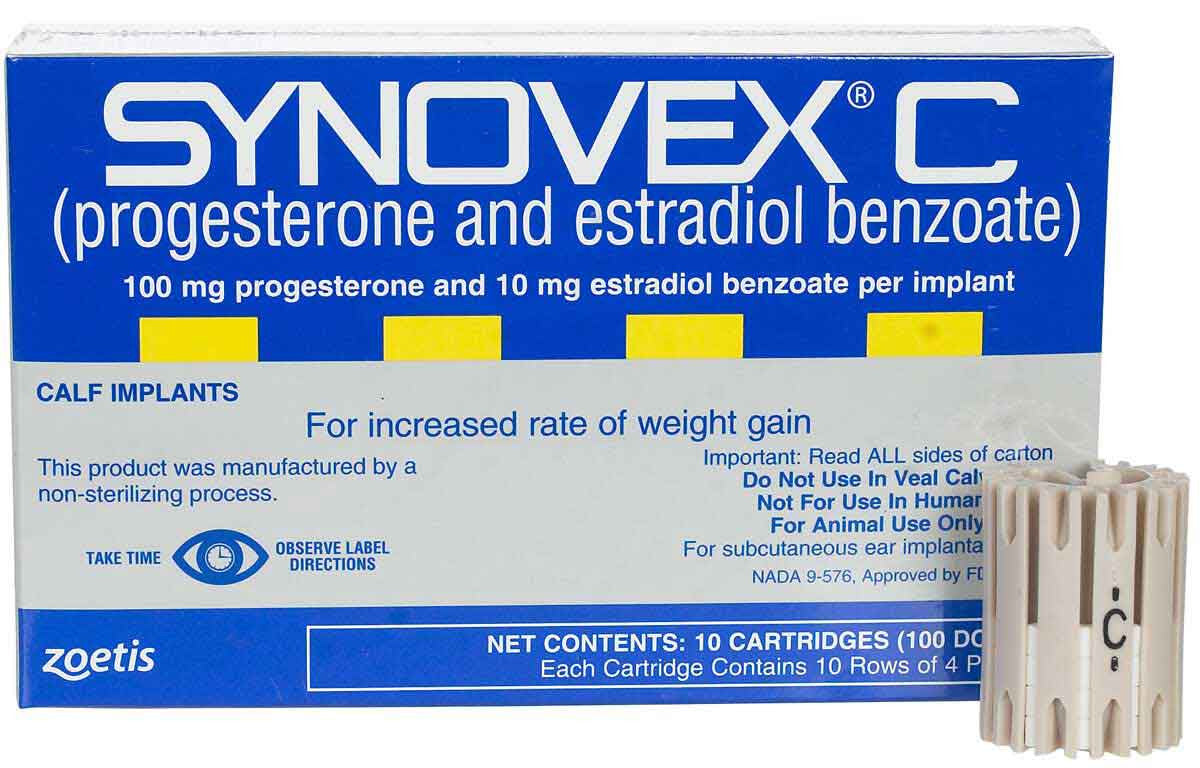 Synovex C Calf Implant (10 dose clip)
