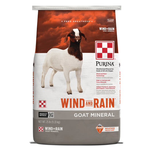 Purina Wind & Rain Goat Mineral 25#