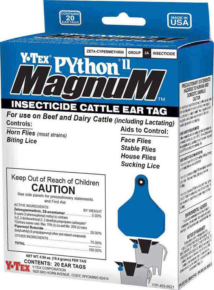 Y-Tex Python Magnum Insecticide Tags – JRG Livestock & Pet Supply