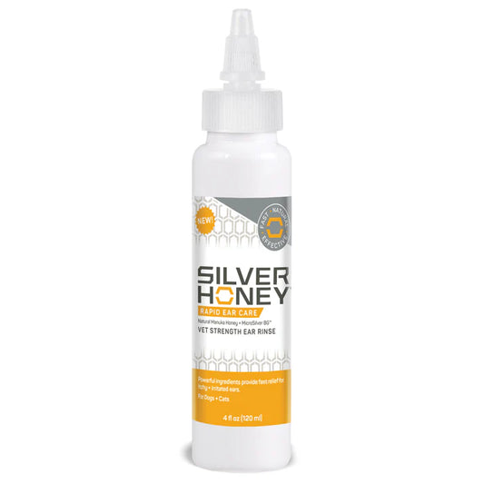 Silver Honey Rapid Ear Care Vet Strength Ear Rinse, 4oz