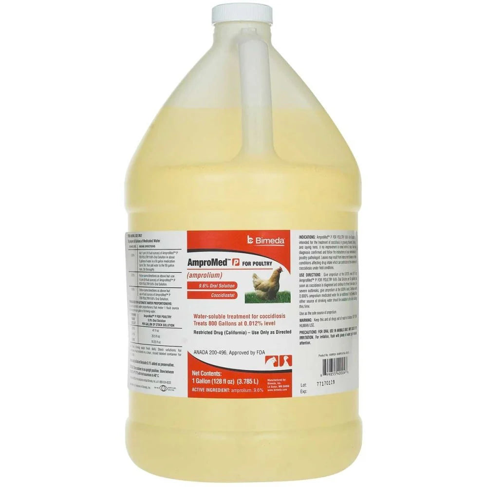 AmproMed P 9.6% Oral Solution for Poultry 1 Gallon