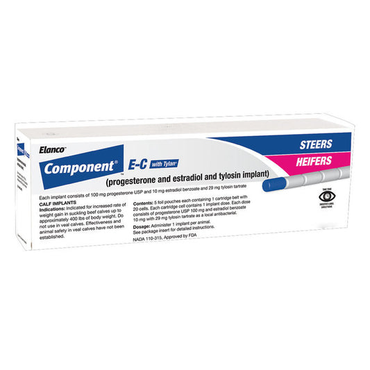 Component E-C with Tylan Steer / Heifer Implant 100 Dose