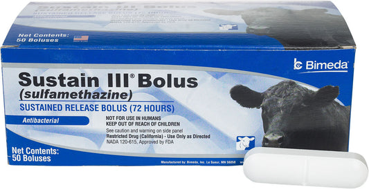Sustain III Cattle Bolus 50ct - Prescription Required